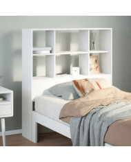 Tête de lit avec rangement blanc 90 cm bois massif de pin | Mobilier & Déco