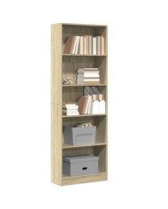 Bibliothèque chêne sonoma 60x24x176 cm bois d'ingénierie | Mobilier & Déco