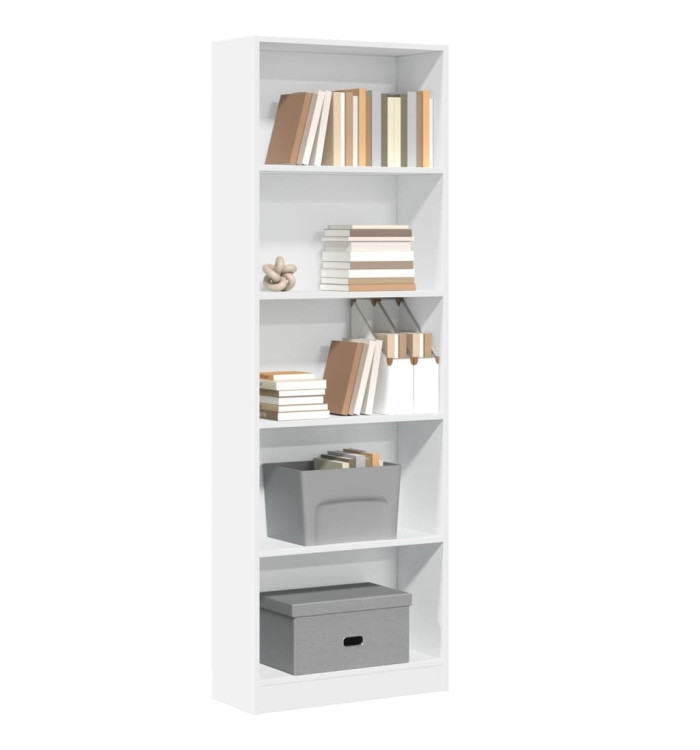 Bibliothèque blanc 60x24x176 cm bois d'ingénierie | Mobilier & Déco