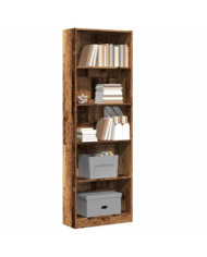 Bibliothèque vieux bois 60x24x176 cm bois d'ingénierie | Mobilier & Déco