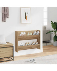 Armoire à chaussures murale chêne artisanal bois d'ingénierie | Mobilier & Déco