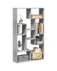 Bibliothèque gris béton 72x20x120 cm bois d'ingénierie | Mobilier & Déco
