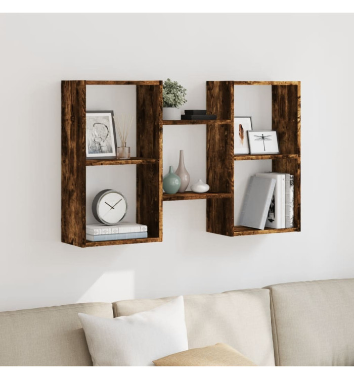 Étagère murale chêne fumé 96x18x60 cm bois d'ingénierie | Mobilier & Déco