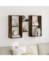 Étagère murale chêne fumé 96x18x60 cm bois d'ingénierie | Mobilier & Déco