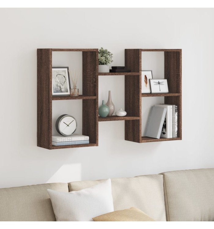 Étagère murale chêne marron 96x18x60 cm bois d'ingénierie | Mobilier & Déco