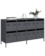 Buffet anthracite 135x39x73,5 cm acier laminé à froid | Mobilier & Déco