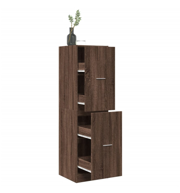 Armoire apothicaire chêne marron 40x41x144,5 cm bois ingénierie | Mobilier & Déco