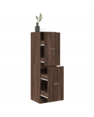 Armoire apothicaire chêne marron 40x41x144,5 cm bois ingénierie | Mobilier & Déco