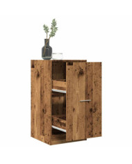 Armoire d'apothicaire vieux bois 40x41x77,5cm bois d'ingénierie | Mobilier & Déco