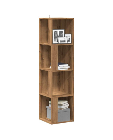 Armoire d'angle chêne artisanal 33x33x132 cm bois d'ingénierie | Mobilier & Déco