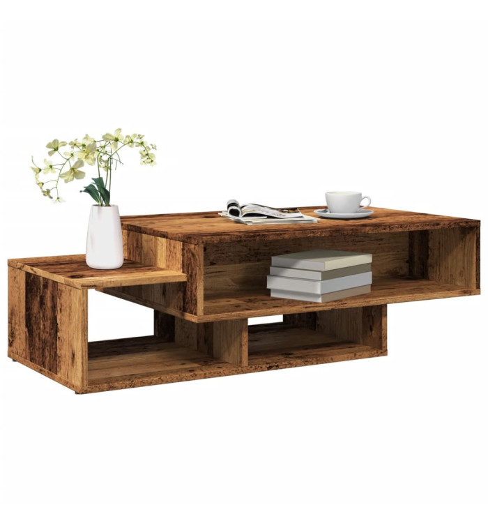 Table basse vieux bois 105x55x32 cm bois d'ingénierie | Mobilier & Déco