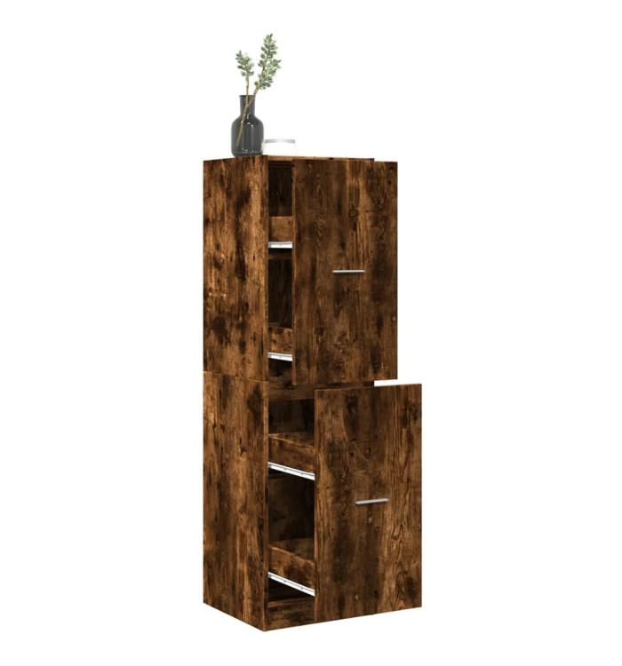 Armoire d'apothicaire chêne fumé 40x41x144,5 cm bois ingénierie | Mobilier & Déco