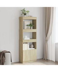 Buffet haut 63x33x180 cm chêne sonoma bois d'ingénierie | Mobilier & Déco