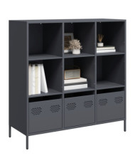 Buffet haut anthracite 101,5x39x103,5 cm acier | Mobilier & Déco