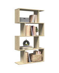 Étagère séparatrice de pièce 4 niveaux chêne sonoma 70x24x129cm | Mobilier & Déco