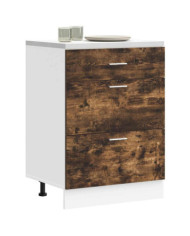 Armoire de cuisine "Lyon" chêne fumé bois d'ingénierie | Mobilier & Déco