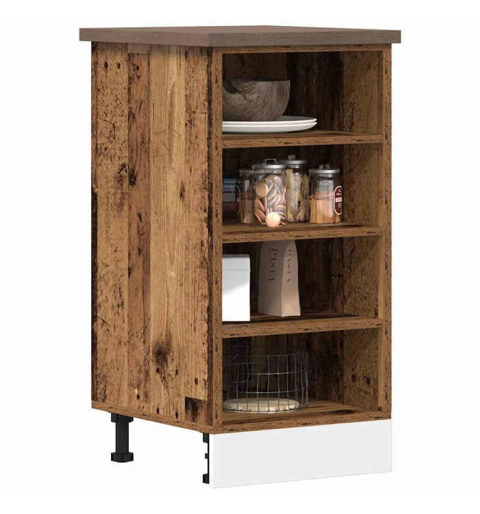 Armoire de plancher "Riga" vieux bois 40x44,5x81,5cm | Mobilier & Déco