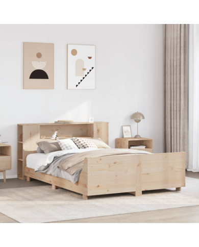 Cadre de lit sans matelas 140x190 cm bois de pin massif | Mobilier & Déco
