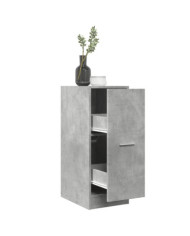 Armoire d'apothicaire gris béton 30x41x77,5cm bois d'ingénierie | Mobilier & Déco
