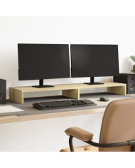 Support de moniteur chêne sonoma 100x27x10 cm bois d'ingénierie | Mobilier & Déco