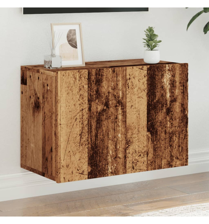 Meuble TV mural vieux bois 60x30x41 cm | Mobilier & Déco
