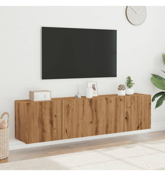 Meubles TV muraux 2 pcs chêne artisanal 80x30x41 cm | Mobilier & Déco