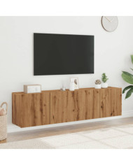 Meubles TV muraux 2 pcs chêne artisanal 80x30x41 cm | Mobilier & Déco