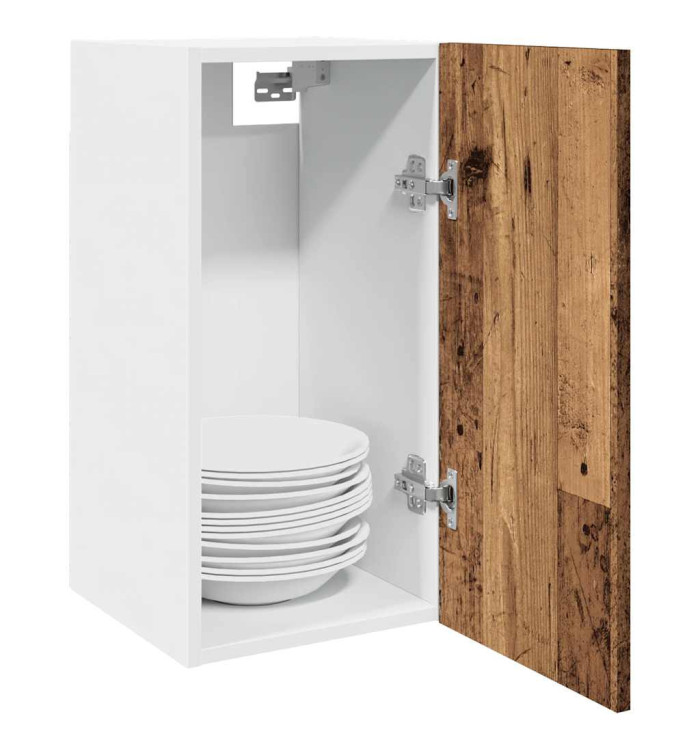 Armoire suspendue "Lyon" vieux bois 30x31x60 cm | Mobilier & Déco