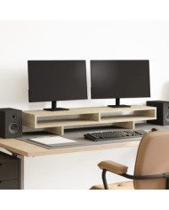 Support de moniteur chêne sonoma 100x27x15 cm bois d'ingénierie | Mobilier & Déco