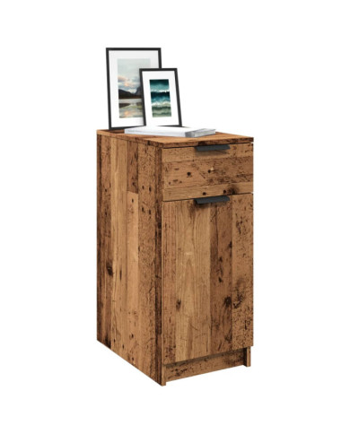 Armoire de bureau vieux bois 33x50x75 cm bois d'ingénierie | Mobilier & Déco
