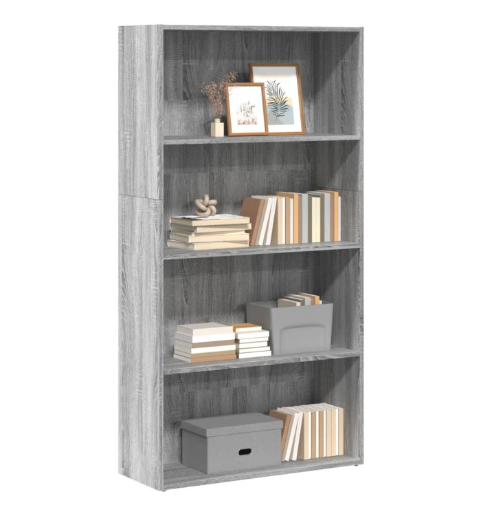 Bibliothèque sonoma gris 80x30x152 cm bois d'ingénierie | Mobilier & Déco