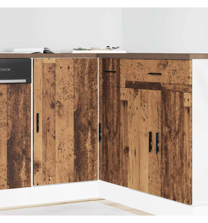 Meuble bas du lavabo "Lyon" vieux bois bois d'ingénierie | Mobilier & Déco