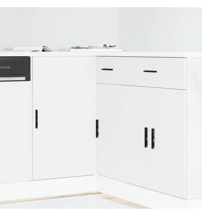 Meuble bas du lavabo "Lyon" blanc bois d'ingénierie | Mobilier & Déco