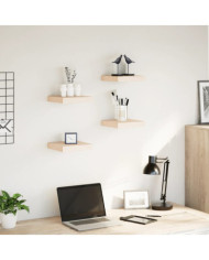 Étagères flottantes 4 pcs 23x23,5x4 cm bois d'ingénierie | Mobilier & Déco