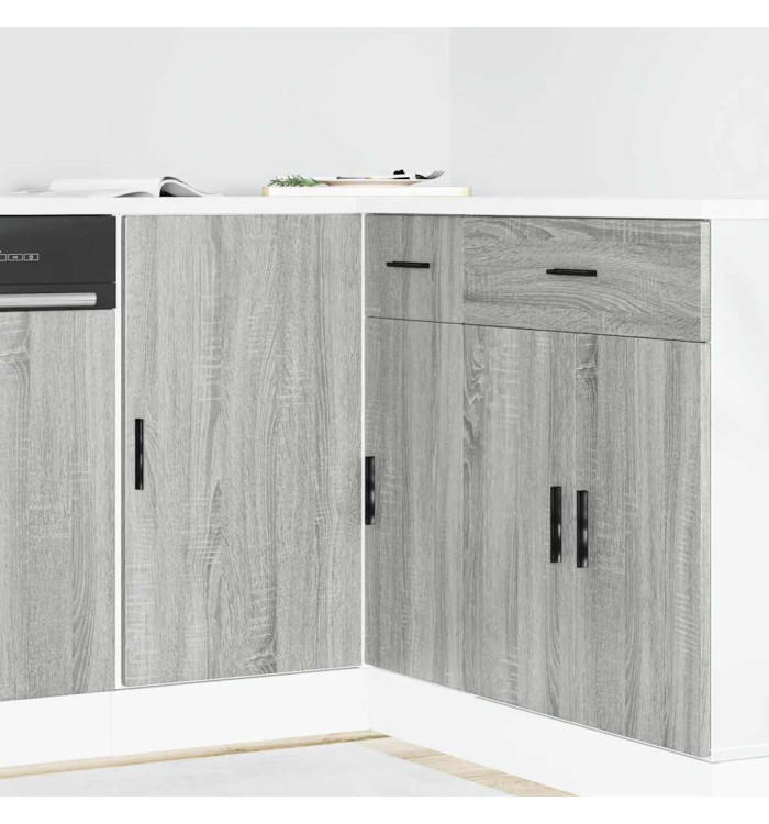 Meuble bas du lavabo "Lyon" sonoma gris bois d'ingénierie | Mobilier & Déco