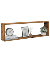 Étagères cube murales 4 pcs vieux bois 100x15x30 cm | Mobilier & Déco