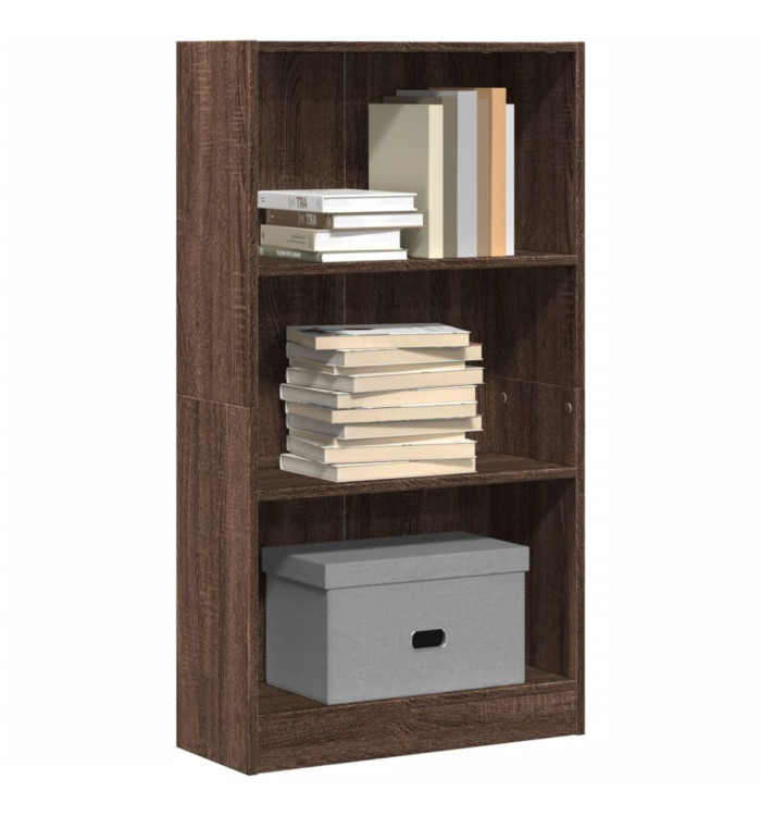 Bibliothèque chêne marron 60x24x109 cm bois d'ingénierie | Mobilier & Déco