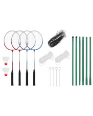 Set de badminton avec 4 raquettes et filet 620x151 cm | Mobilier & Déco