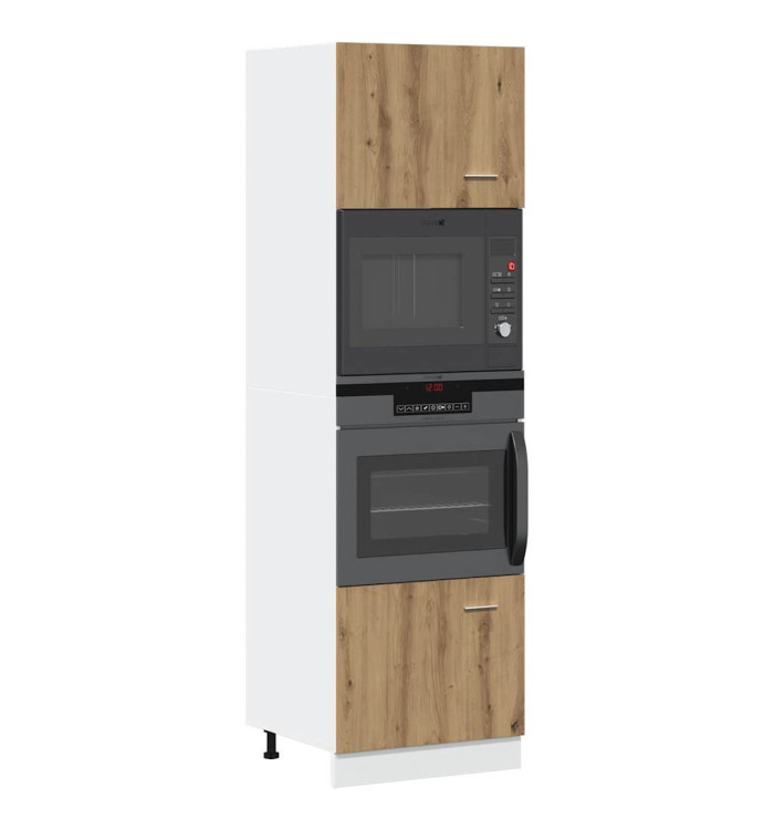 Armoire à micro-ondes "Lyon" chêne artisanal 60x57x207 cm | Mobilier & Déco