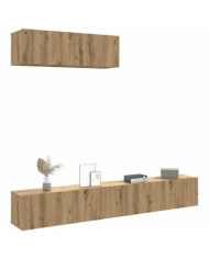 Meubles TV muraux 3 pcs chêne artisanal 100x30x30 cm | Mobilier & Déco