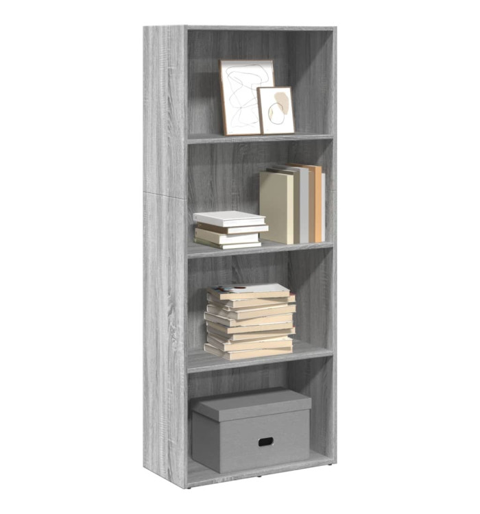Bibliothèque sonoma gris 60x30x152 cm bois d'ingénierie | Mobilier & Déco