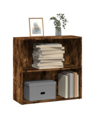 Bibliothèque chêne fumé 80x30x77 cm bois d'ingénierie | Mobilier & Déco
