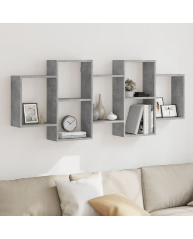 Étagère murale gris béton 159x18x65 cm bois d'ingénierie | Mobilier & Déco
