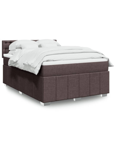 Sommier à lattes de lit avec matelas Marron foncé 160x200 cm | Mobilier & Déco