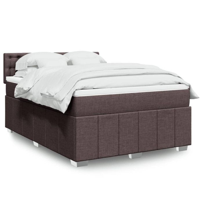 Sommier à lattes de lit avec matelas Marron foncé 160x200 cm | Mobilier & Déco