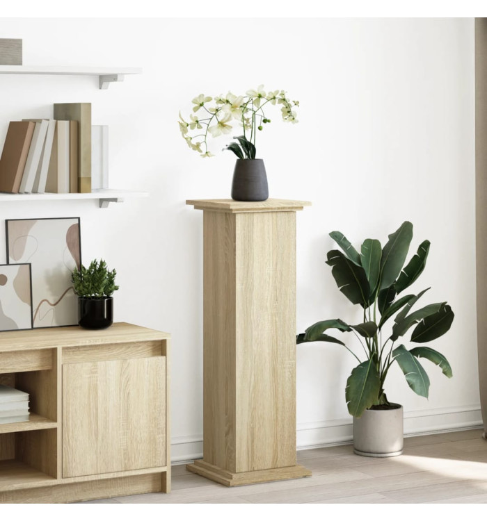 Piédestal avec rangement chêne sonoma bois d'ingénierie | Mobilier & Déco