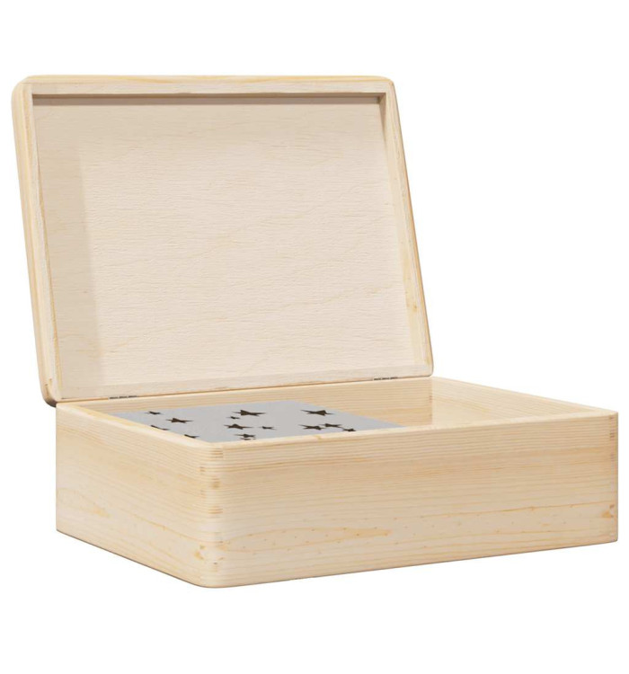 Boîte en bois avec couvercle 40x30x13 cm bois de pin massif | Mobilier & Déco