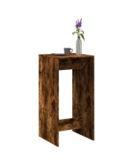 Table de bar chêne fumé 51x50x103,5 cm bois d'ingénierie | Mobilier & Déco