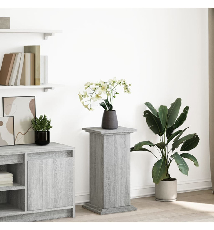 Piédestal avec rangement sonoma gris bois d'ingénierie | Mobilier & Déco