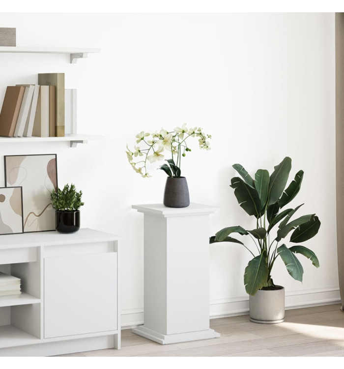 Piédestal avec rangement blanc 31x30x60 cm bois d'ingénierie | Mobilier & Déco